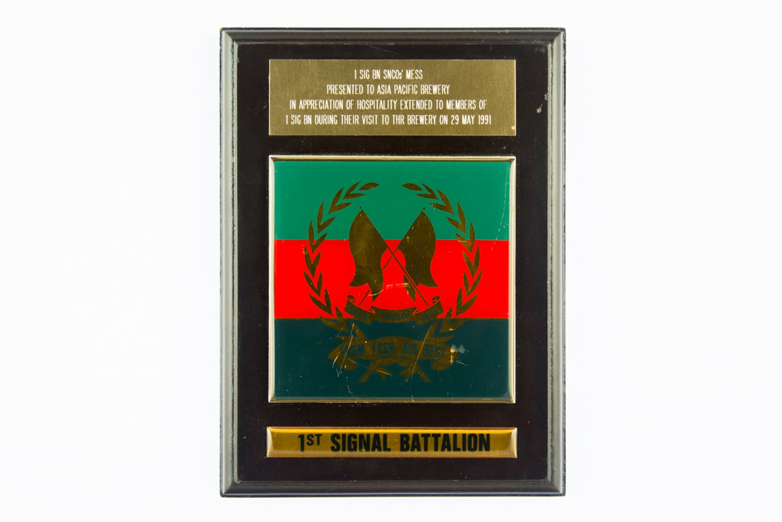 1st Signal Battalion Plaque 1991