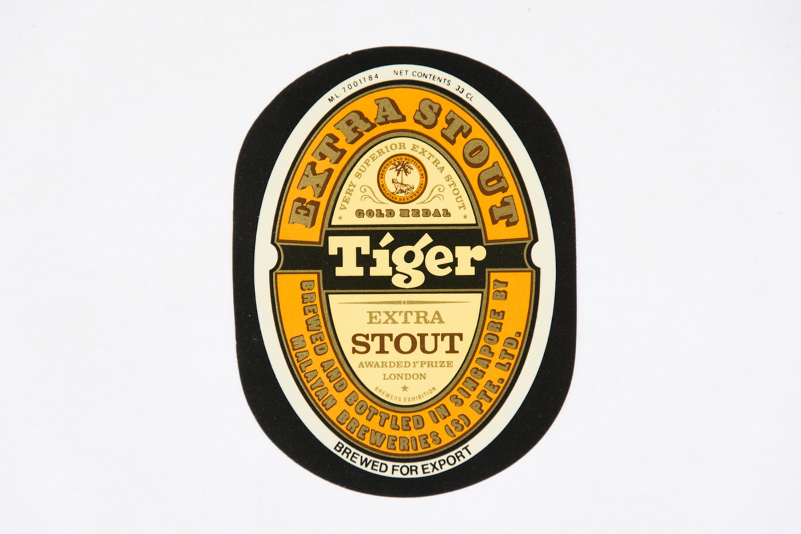 Tiger Extra Stout Label
