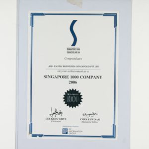 APBS Singapore 1000 Company, DP Information Group Certificate 2006