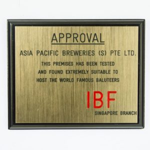 IBF Singapore Branch Plaque