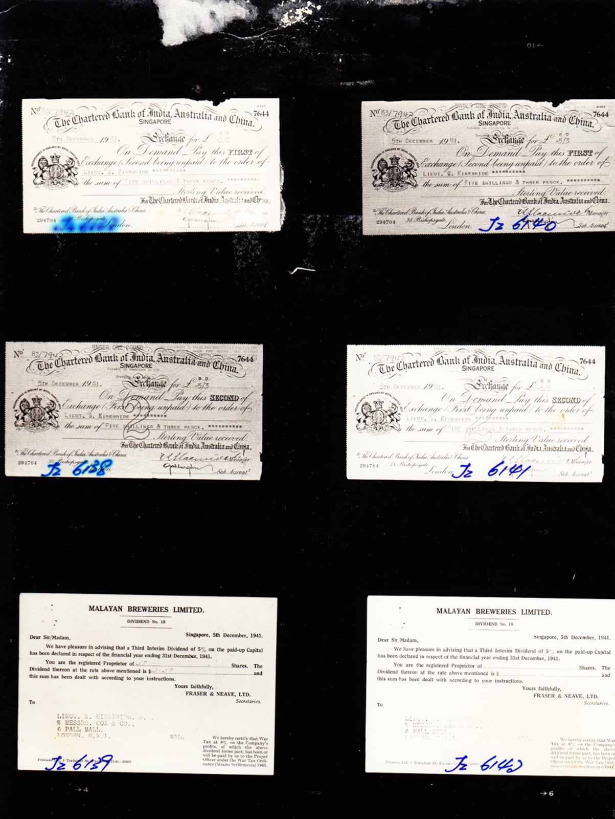 Malayan Breweries Limited Cheques Photo Collage
