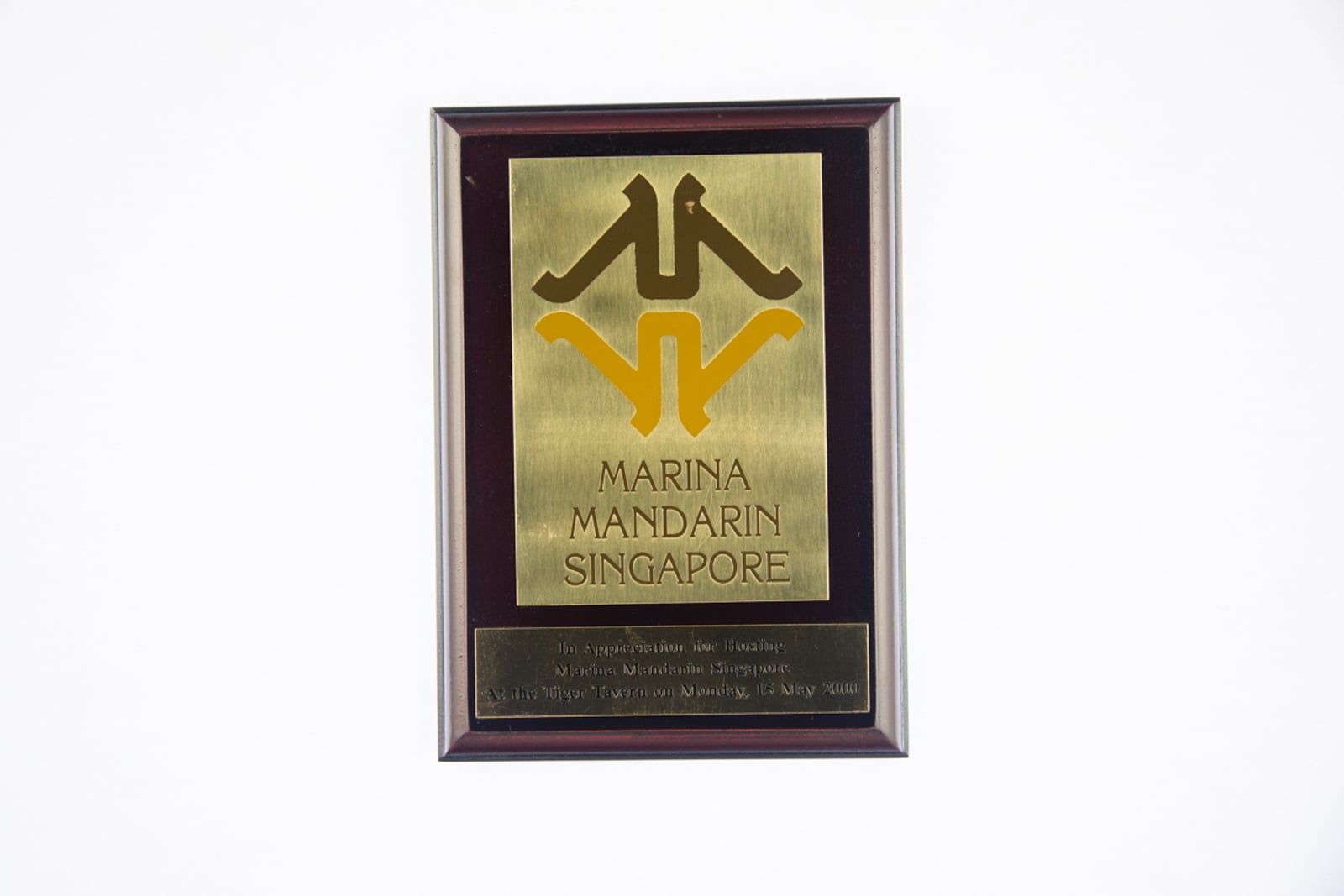 Marina Mandarin Singapore Plaque 2000
