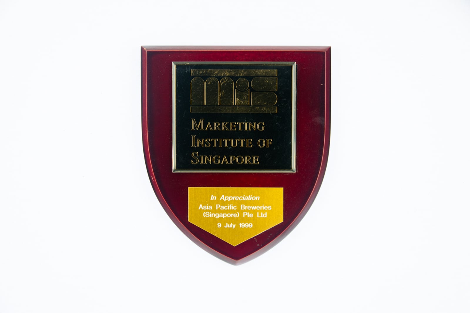 Marketing Institute of Singapore Plaque 1999