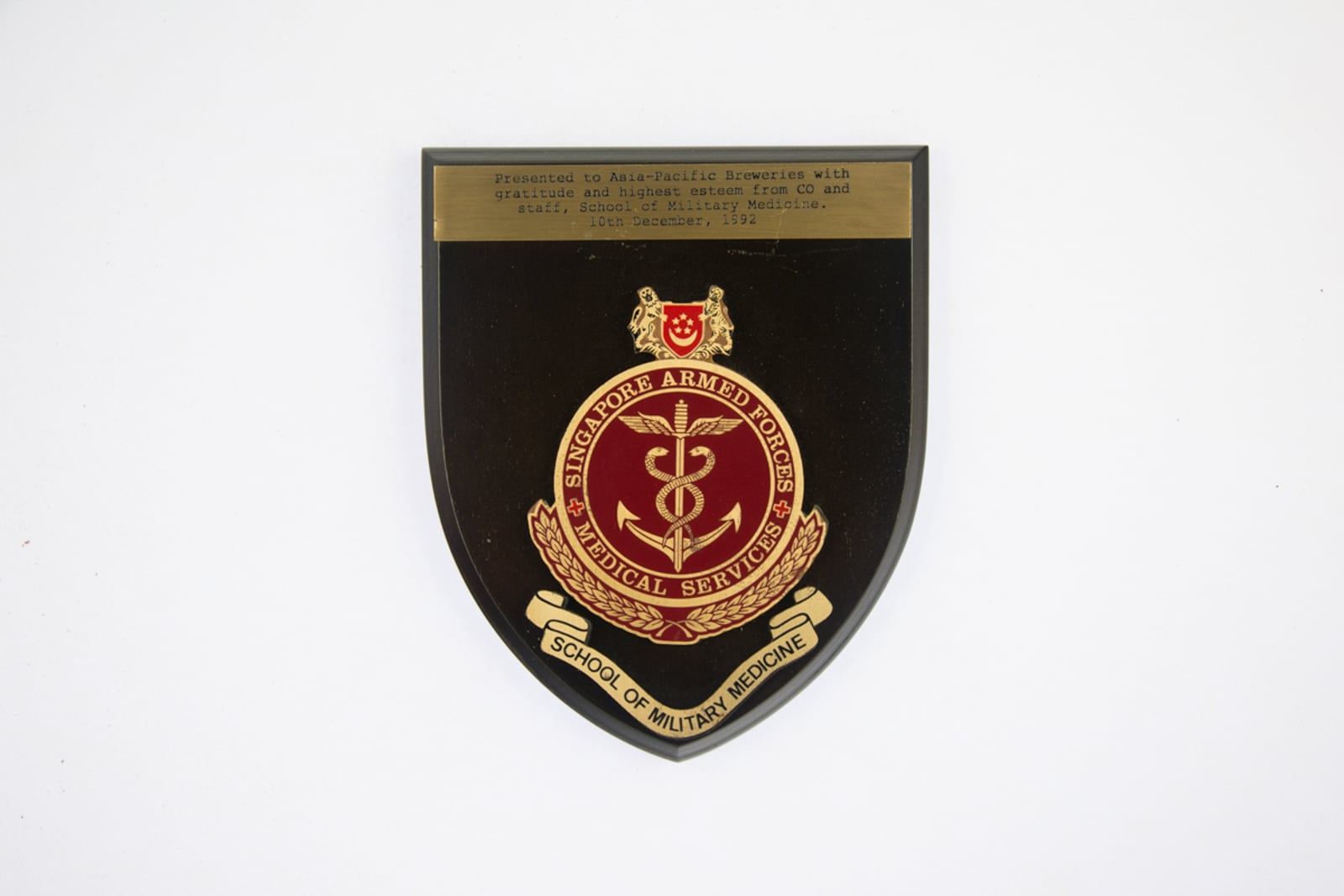 Singapore Armed Forces, Medical Services Plaque 1992