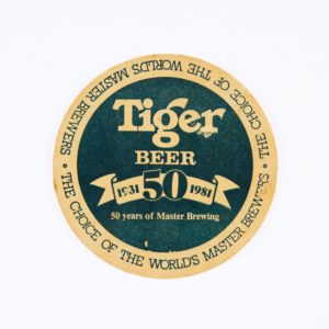 Tiger Beer 50 Years Circular Coster