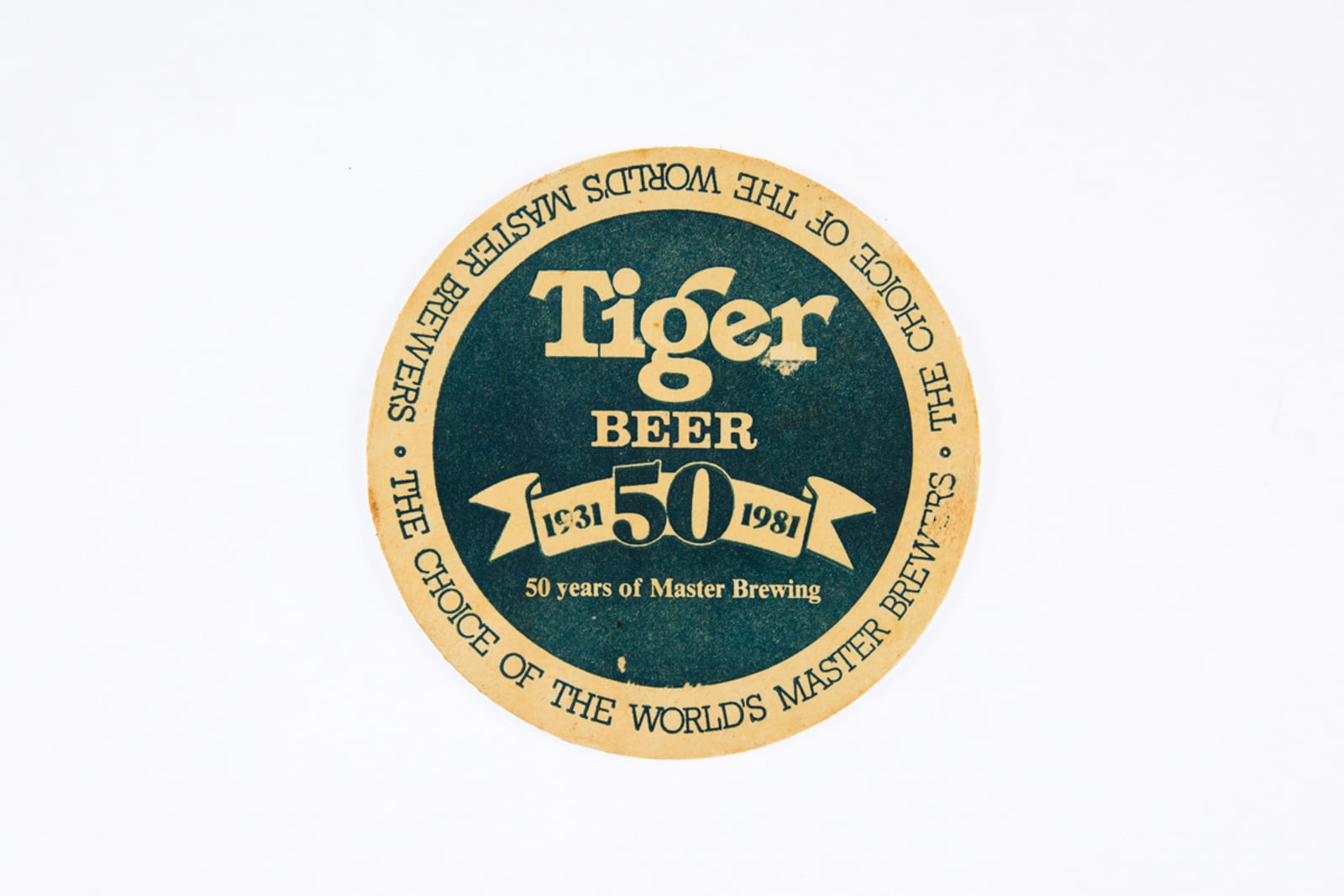 Tiger Beer 50 Years Circular Coster
