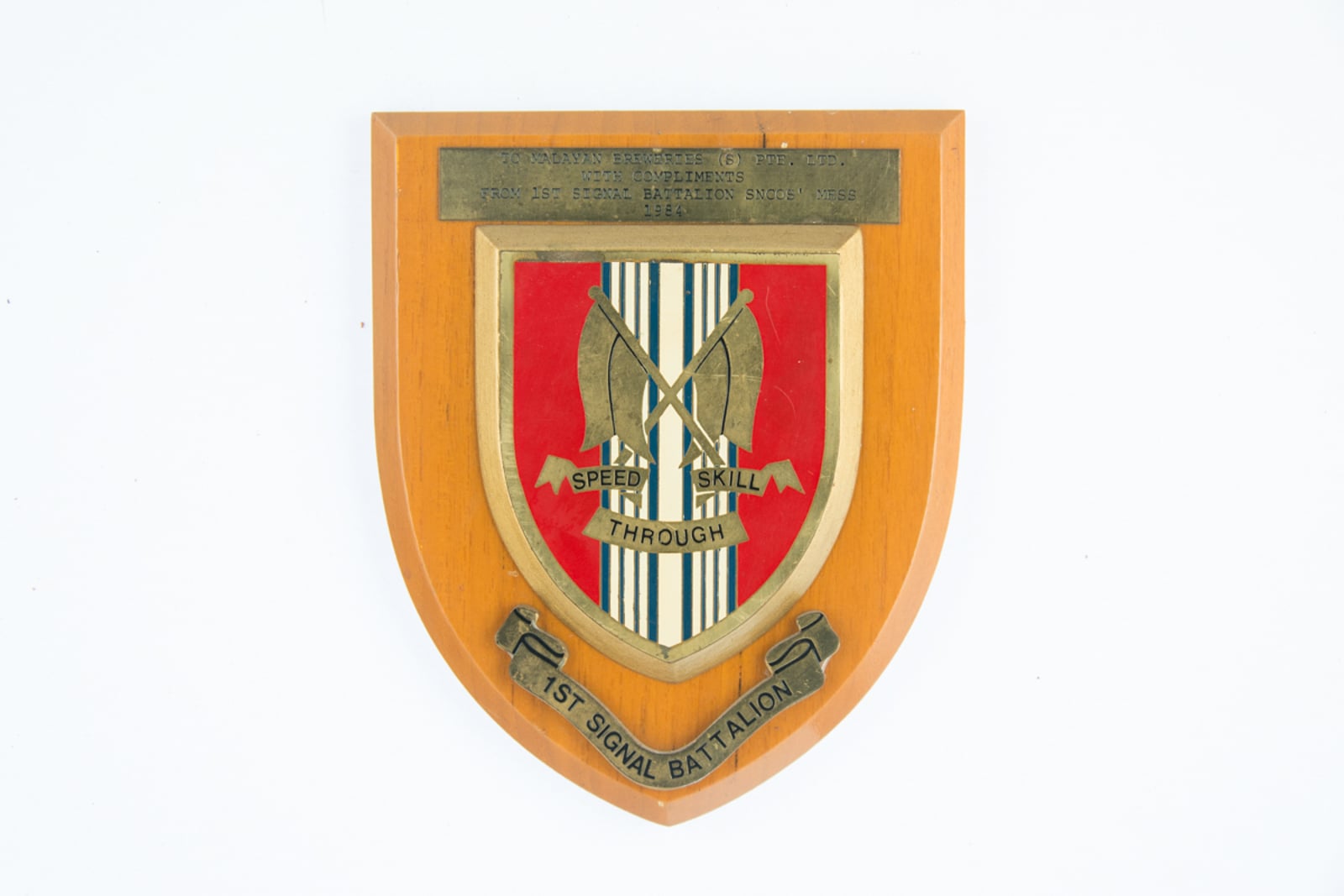 1st Signal Battalion Plaque 1984