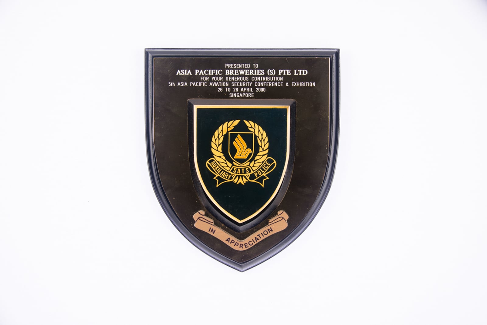 Auxiliary SATS Police Plaque 2000