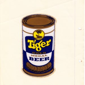 Tiger Gold Medal Beer Can Label